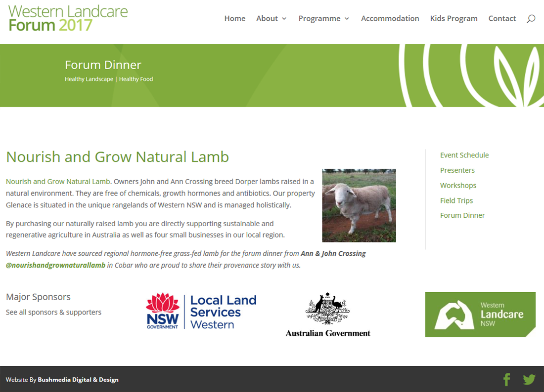 Nourish and Grow Lamb Cobar Western Landcare